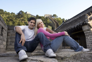 Couple enjoying a romantic trip