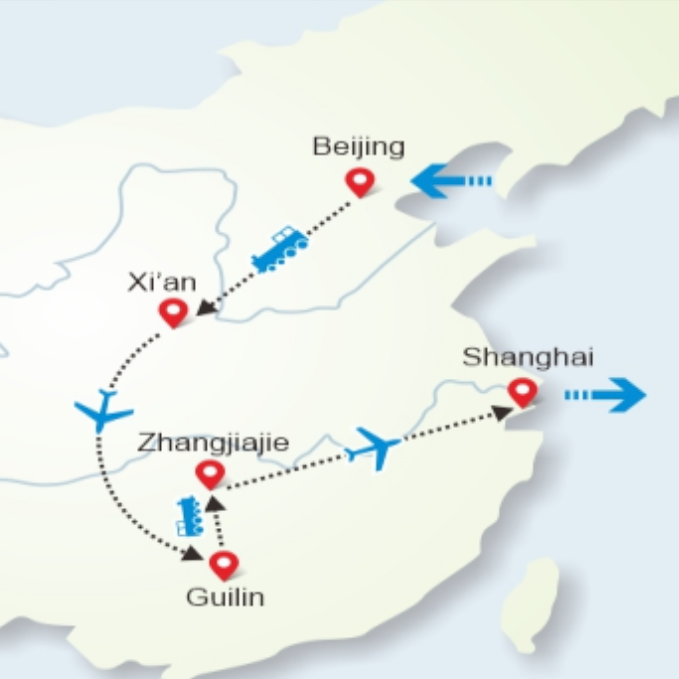 MH-0102 14 Days Beijing+Xi’an+Guilin+Zhangjiajie+Shanghai