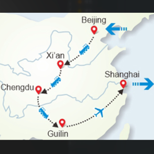 MH‑0106 14 Days Beijing‑Xi’an‑Chengdu‑Guilin‑Shanghai Tour